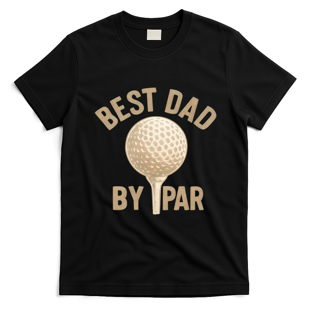 Best Dad By Par - Perfect Father's Day Gift T-Shirt - Black