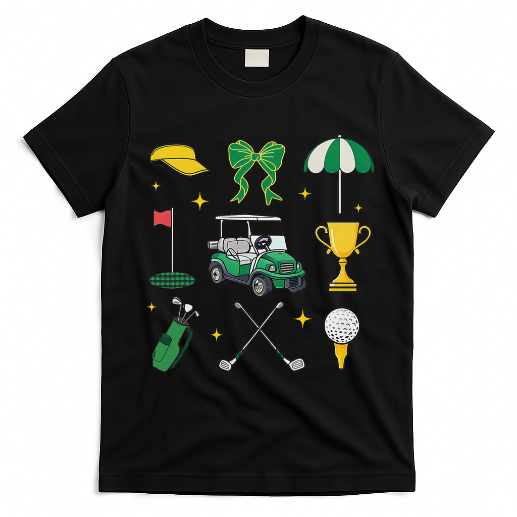 Coquette Golf, Girly Golf, Ladies Golf, Golf Social Club T-Shirt - Black