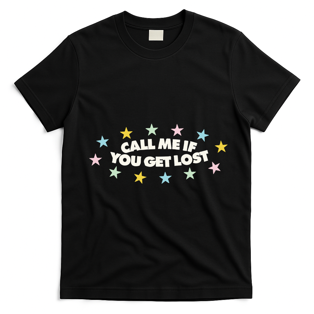 Call Me If You Get Lost Hip Hop T-Shirt - Black