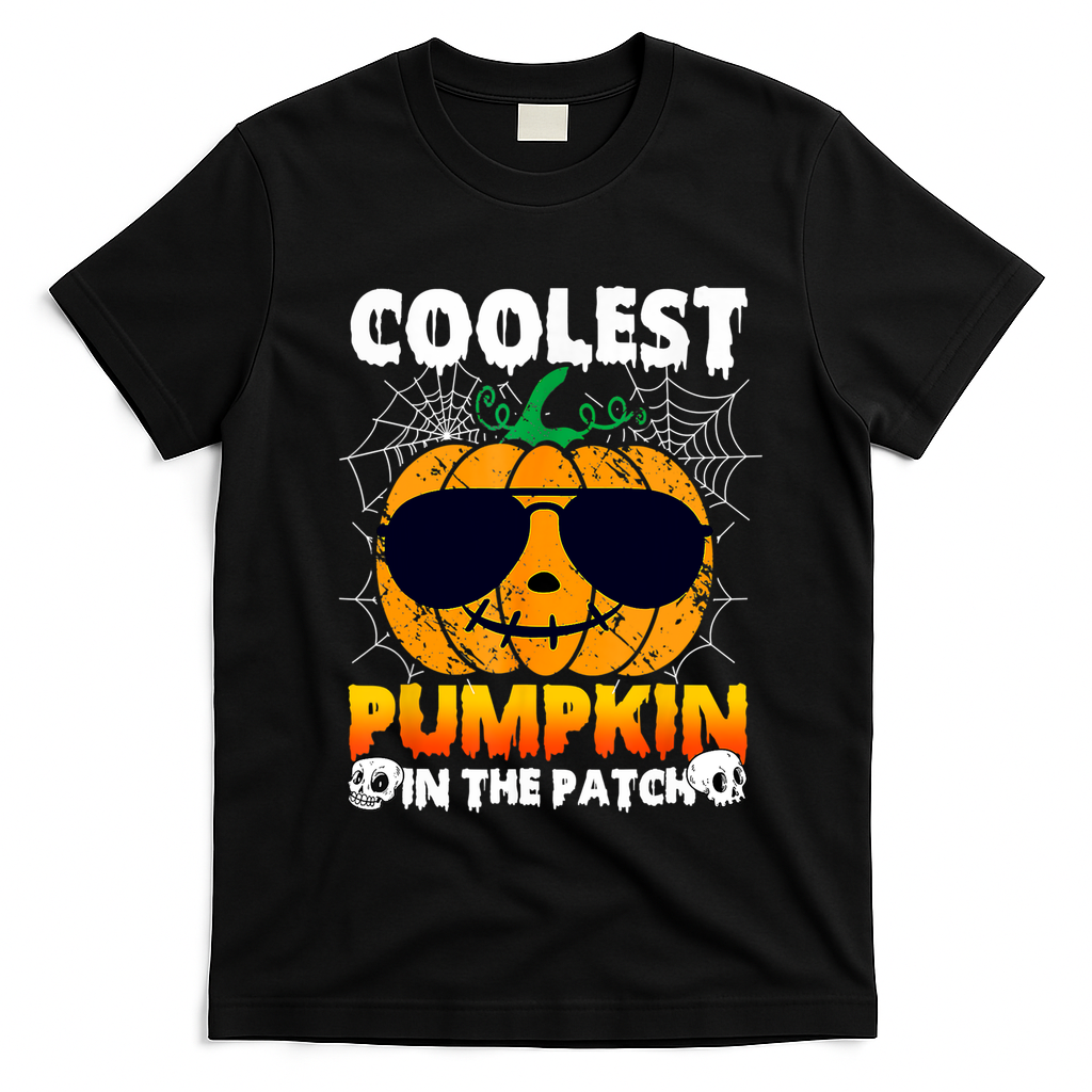 Coolest Pumpkin In The Patch Halloween Great Gift T-Shirt - Black