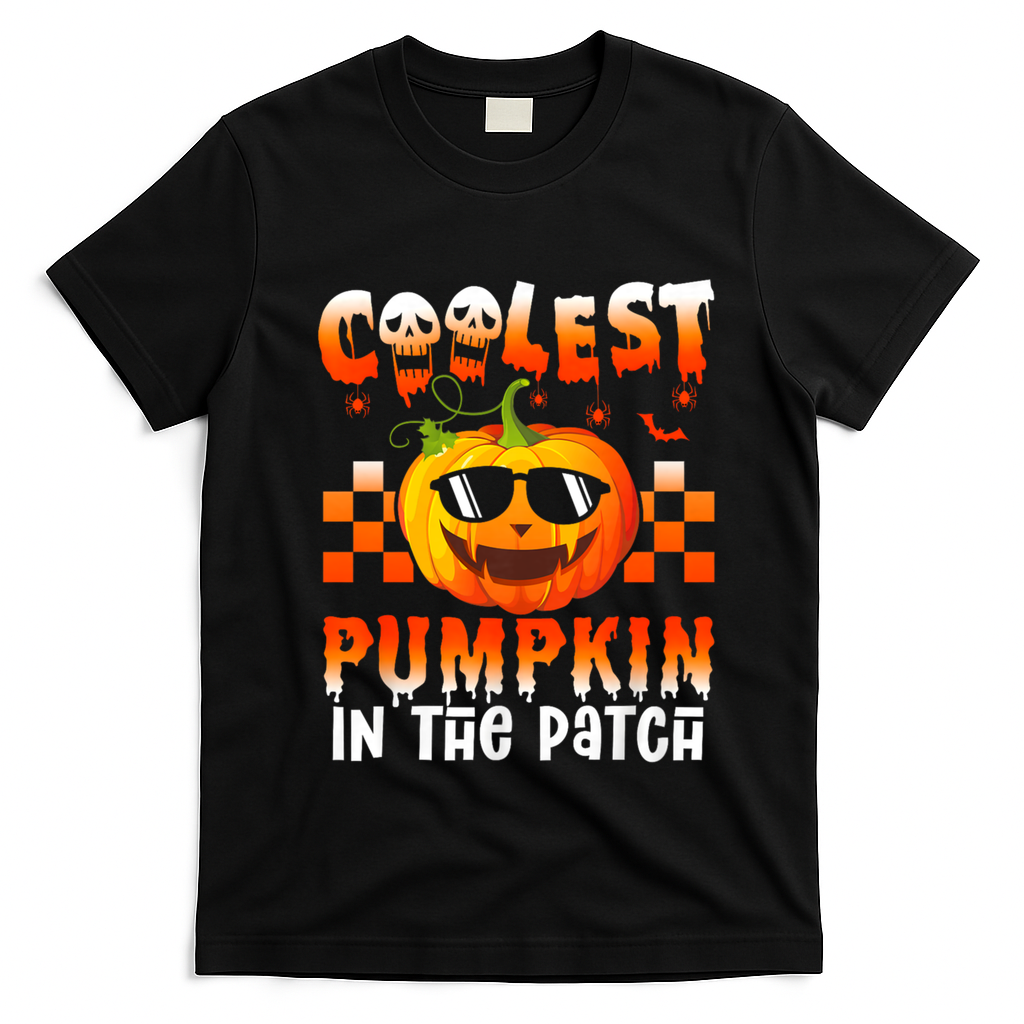 Coolest Pumpkin In The Patch Halloween Gift T-Shirt - Black