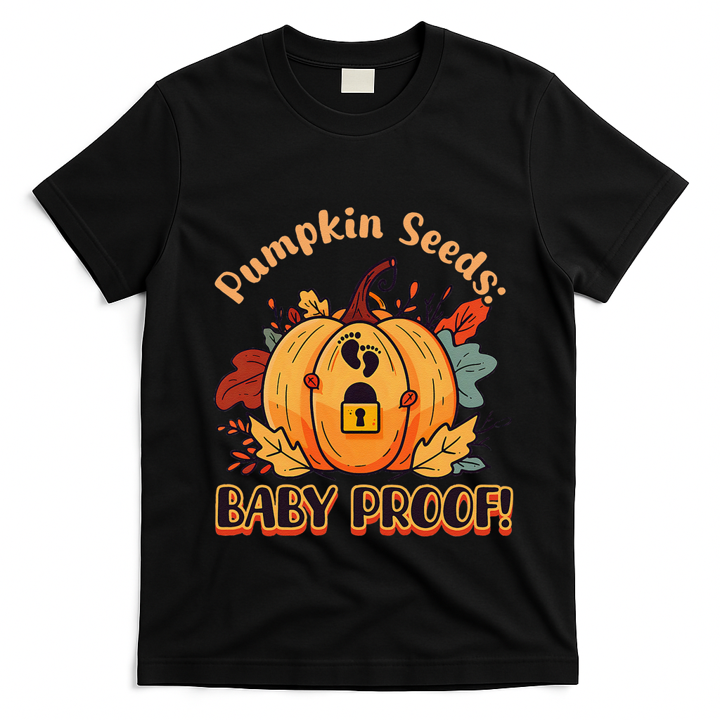 DonT Eat Pumpkin Seeds Pumpkin Seeds Baby Proof! T-Shirt - Black