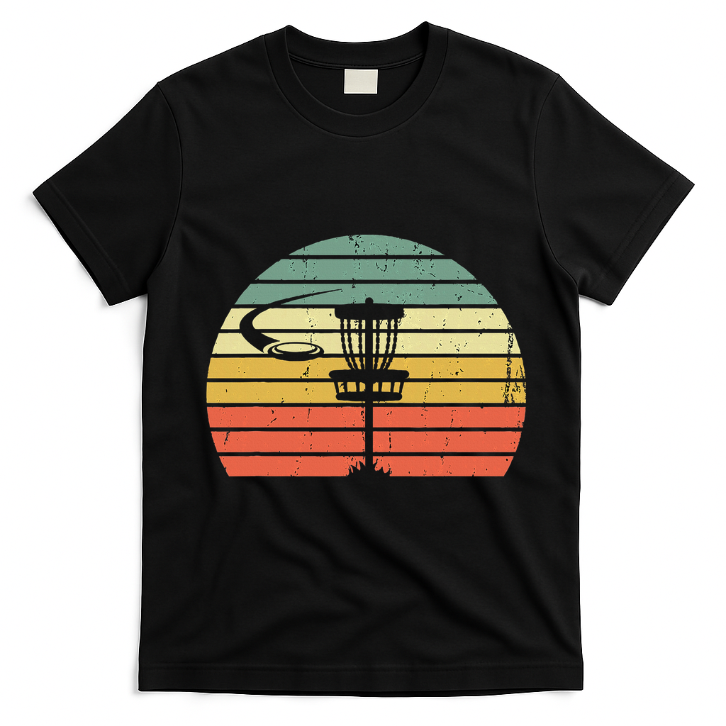 Disc Golf Retro Frisbee Golf Disc Sport Gift T-Shirt - Black