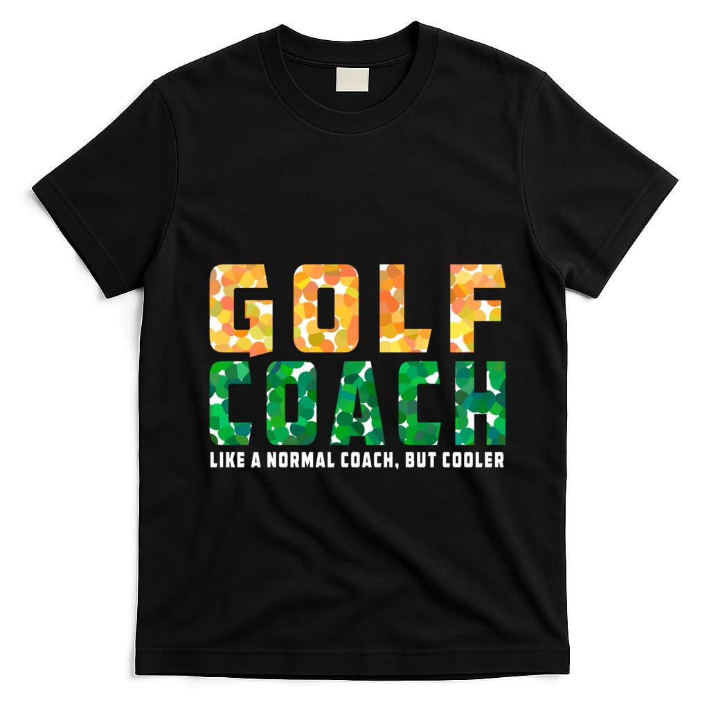 Golf Coach Golfing Player Golfer Sports Lover Graphic Gift T-Shirt - Black