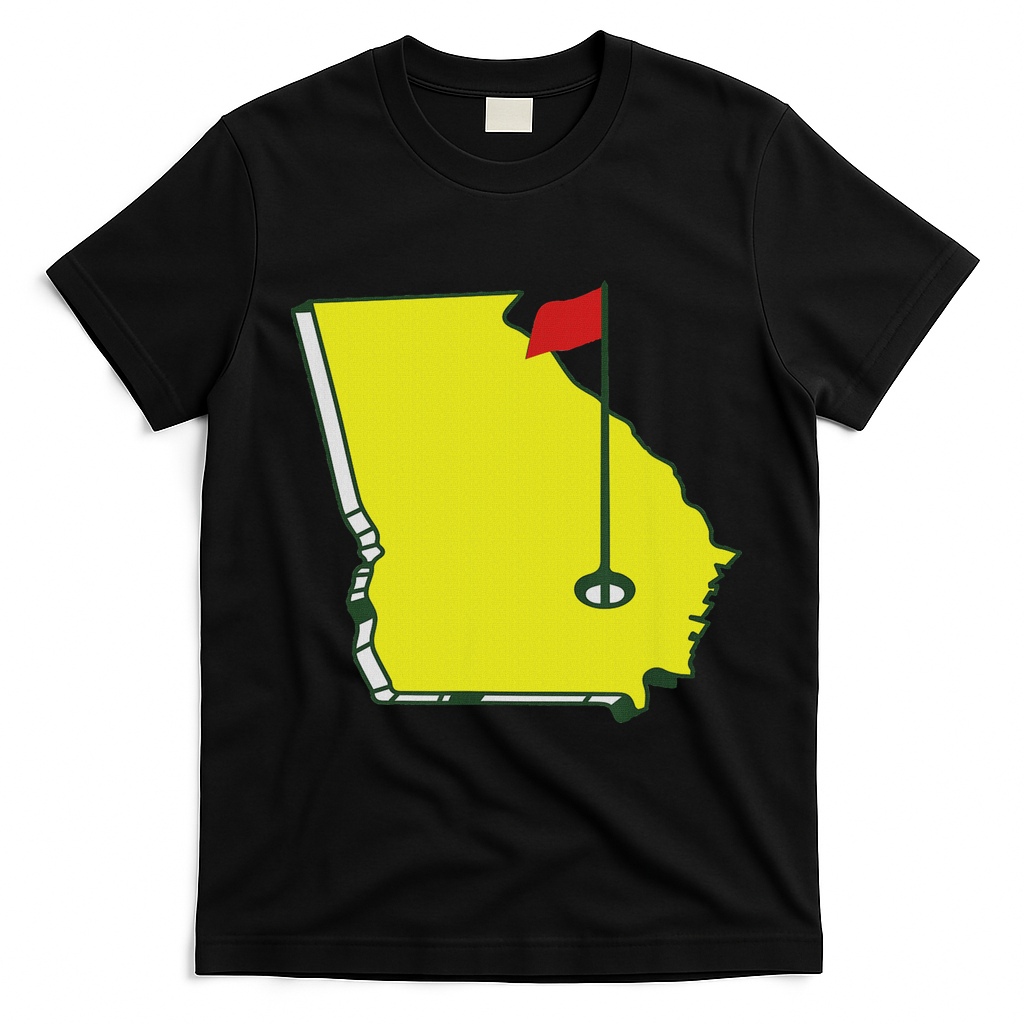 Georgia Golf Flag State T-Shirt - Black