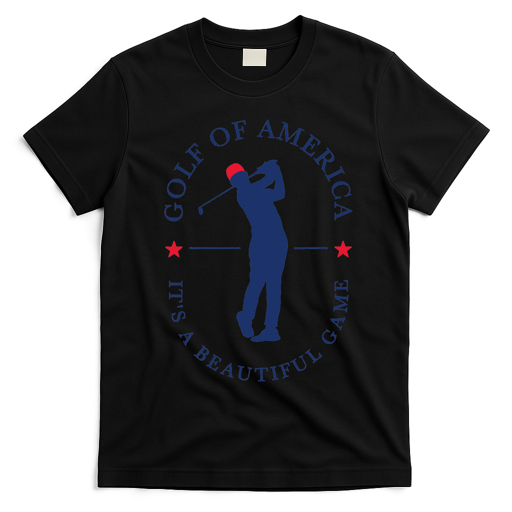 Golf Of Us America Funny Elegant Sports Outfit For Golfers T-Shirt - Black