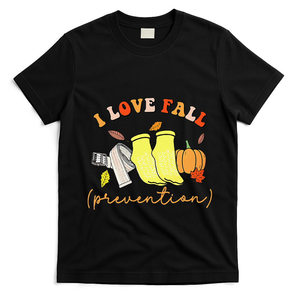 I Love Fall Gift T-Shirt - Black