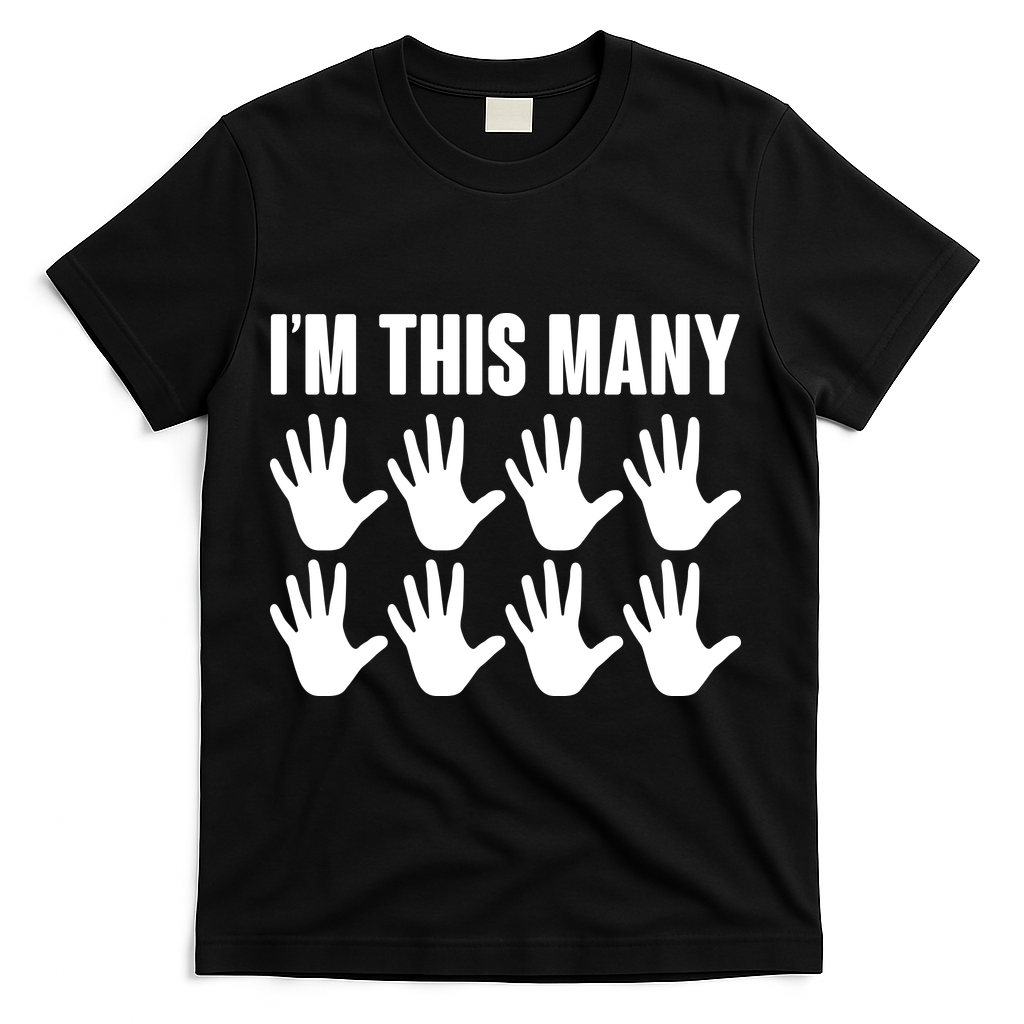 I'm This Many - 40th Birthday T-Shirt - Black