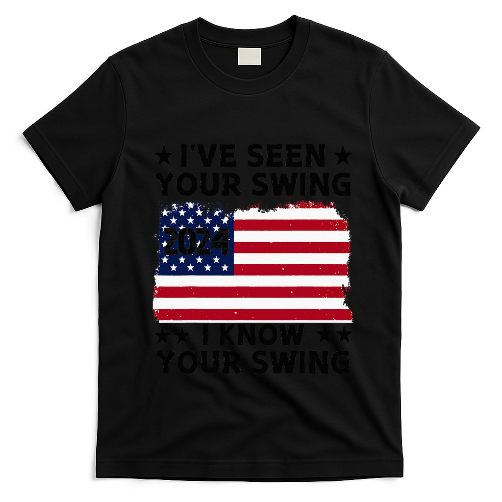 IVe Seen Your Swing I Know Your Swing Funny Golf T-Shirt - Black