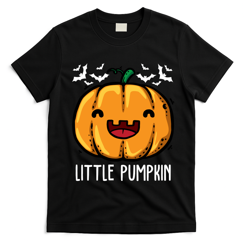 Little Pumpkin Cute Halloween T-Shirt - Black