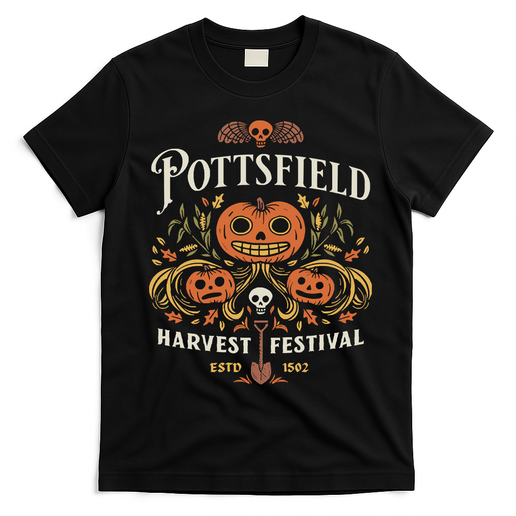 Pottsfield Halloween T-Shirt - Black