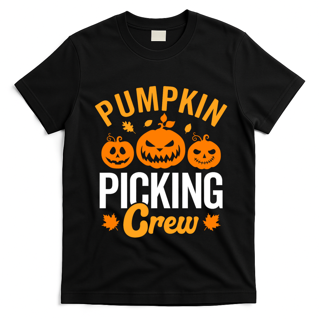 Pumpkin Picking Crew T-Shirt - Black