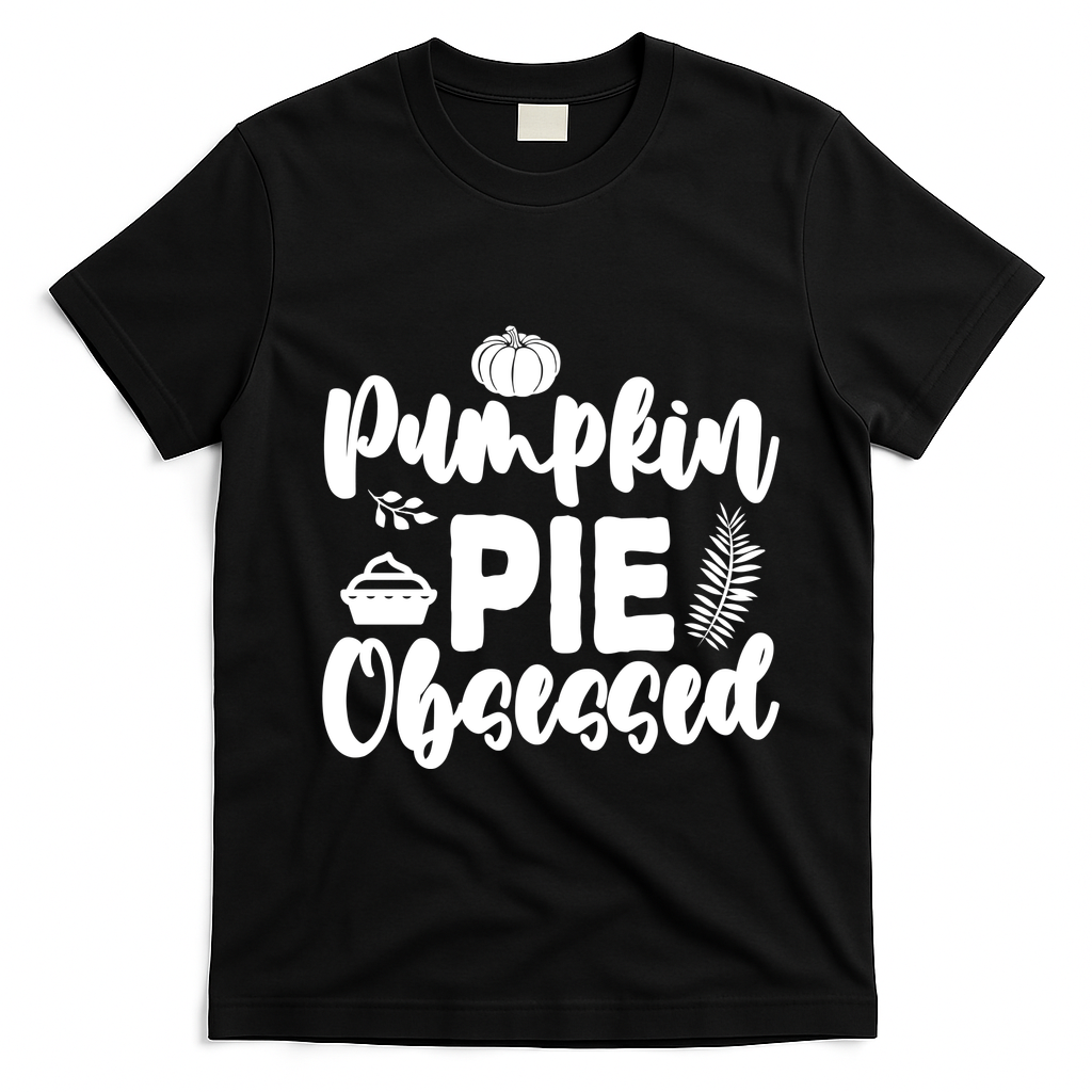 Pumpkin Pie Obsessed T-Shirt - Black