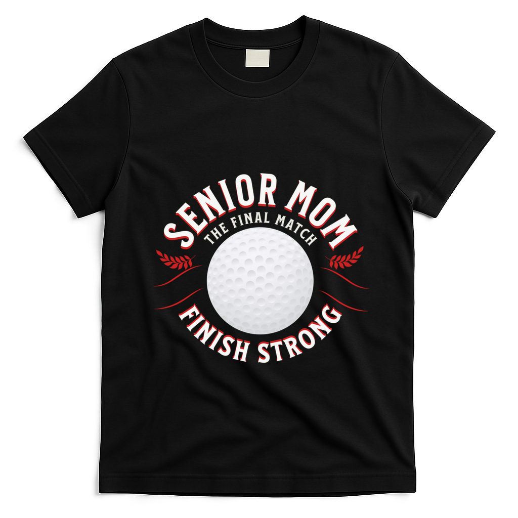 Senior Golf Mom Great Gift T-Shirt - Black