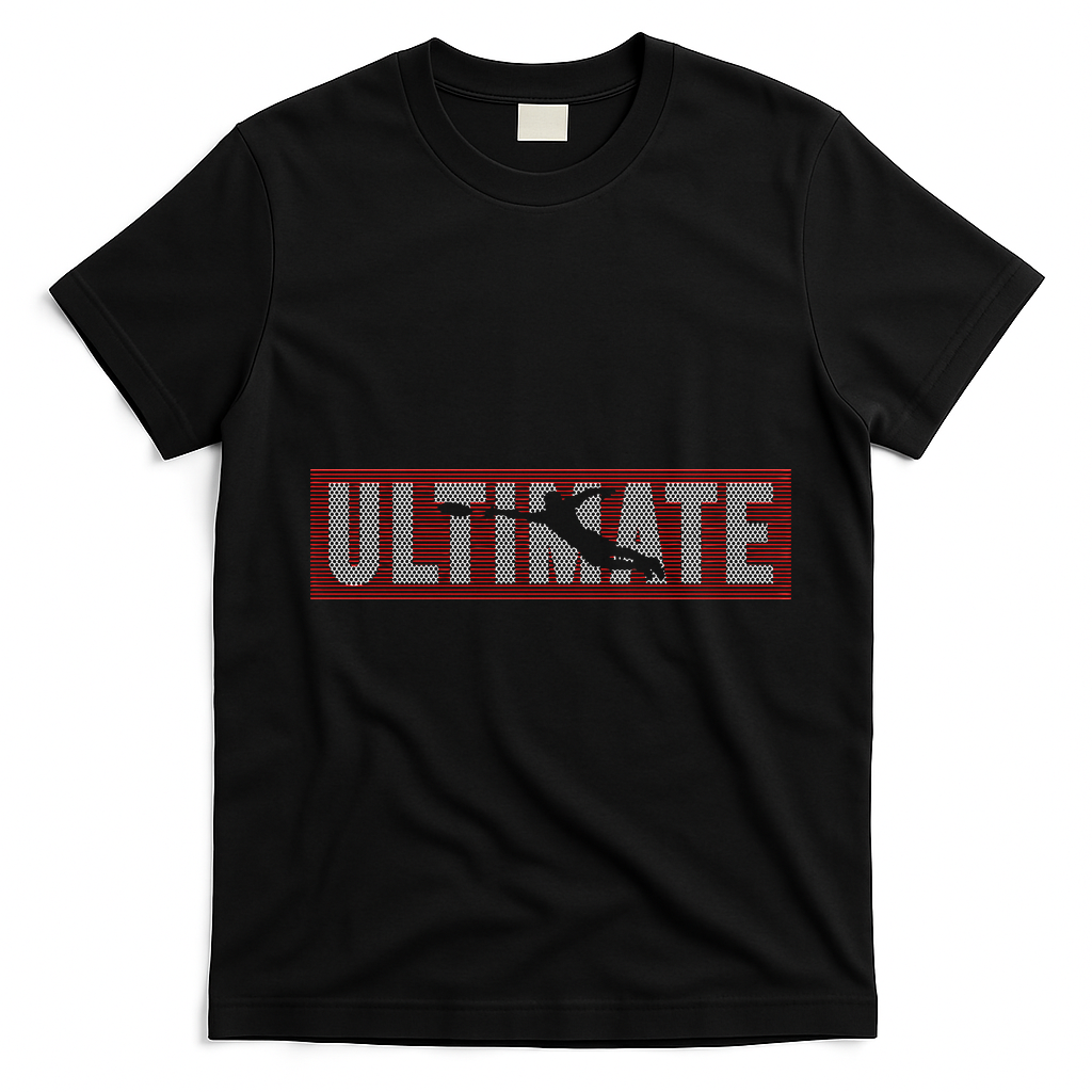Ultimate Frisbee Player Disc Golf T-Shirt - Black