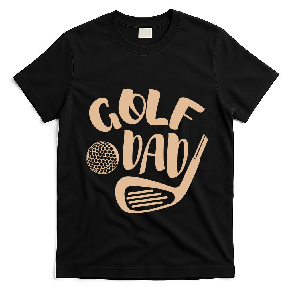 Vintage Best Dad By Par Gift FatherS Day Golfing Gift T-Shirt - Black