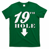 19th Hole With Arrow Funny Golfer Joke T-Shirt - Irish Green