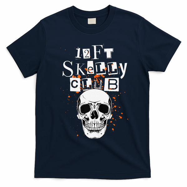 12Ft Skeleton Club Halloween T-Shirt - Navy Blue