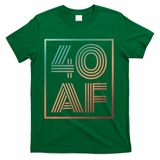 40 Af 40th Birthday Forty Years Old Retro T-Shirt - Green