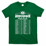 46 Adirondack Mountain Climbing Checklist T-Shirt - Green