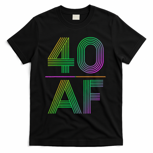 40 AF Vintage 40th Birthday Gift T-Shirt - Black
