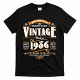 40th Birthday Age Perfectly Original Parts Vintage Made In 1986 Premium Quality T-Shirt - Black