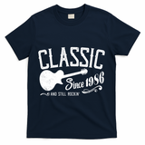 40th Birthday Classic Guitar Since 1986 And Still Rockin T-Shirt - Navy