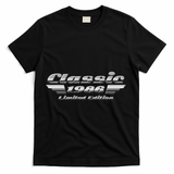 40th Birthday Classic 1986 Limited Edition Metallic Chrome Birthday T-Shirt - Black