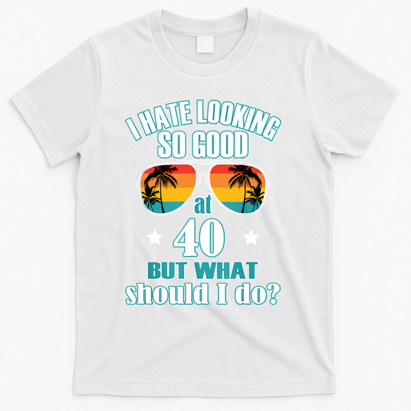 40th Birthday For Men Women 40th Anniversary T-Shirt - White