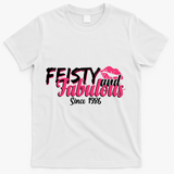 40th Birthday Feisty And Fabulous Since 1986  T-Shirt - White