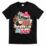 40th Birthday Like A Boss Rodeo Cowboy Funny Cute T-Shirt - Black