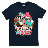 40th Birthday Like A Boss Rodeo Cowboy Funny Cute T-Shirt - Navy