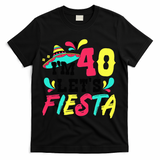 40th Birthday Mexican Party I'm 40 Let's Fiesta T-Shirt - Black