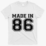 40 Birthday Made In 1986 Sports Jersey T-Shirt - White