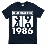 40th Birthday Oldometer 1986 T-Shirt - Navy