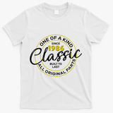 40th Birthday One Of A Kind Since 1986 Classic Built To Last All Original Parts  T-Shirt - White