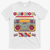 40th Birthday Oldschool Boombox 1986 T-Shirt - White