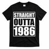 40th Birthday Straight Outta 1986 T-Shirt - Black