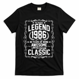 40th Birthday The Original Legend 1986 Awesome Classic  T-Shirt - Black