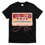 40th Birthday Vintage 1986 Limited Edition Cassette Tape T-Shirt - Black