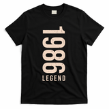 40th Birthday Vintage Legend 1986 T-Shirt - Black