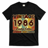 40th Birthday Vintage 1986 Limited Edition Awesome Epic Legend T-Shirt - Black