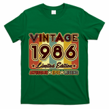 40th Birthday Vintage 1986 Limited Edition Awesome Epic Legend T-Shirt - Green