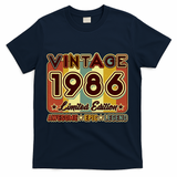 40th Birthday Vintage 1986 Limited Edition Awesome Epic Legend T-Shirt - Navy