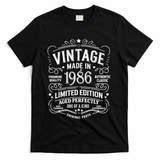 40th Birthday Vintage Made In 1986 Premium Quality Authentic Classic Birthday T-Shirt - Black