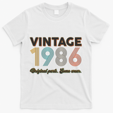 40th Birthday Vintage 1986 Original Parts Some Wear  T-Shirt - White