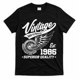 40th Birthday Vintage Age To Perfection EST 1986 Superior Quality T-Shirt - Black