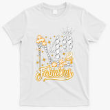 40 & Fabulous 40 Years Old 40th Birthday Diamond Crown Shoes T-Shirt - White