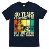 40 Year Old Vintage Bourbon Vintage Whiskey 40th Birthday T-Shirt - Navy
