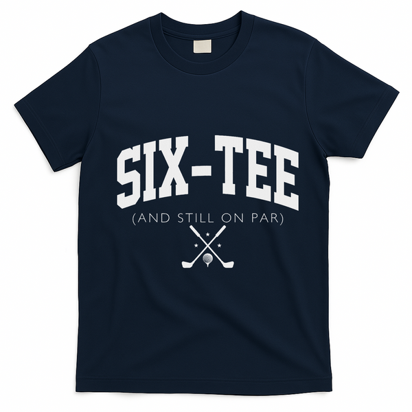 60th Birthday Golf 60 Years Old Fore And Still On Par T-Shirt - Navy Blue